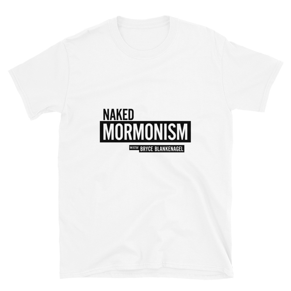 Naked Mormonism logo - Unisex White T-Shirt