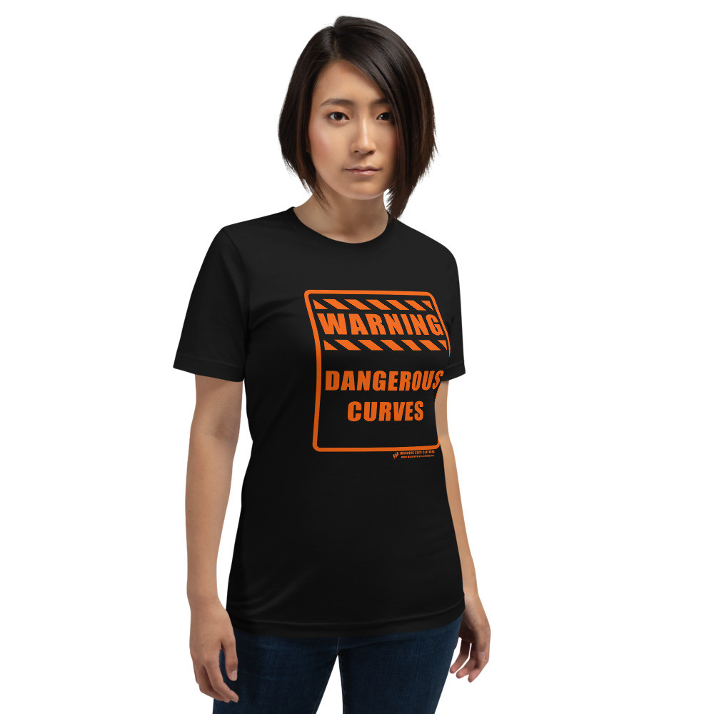 WARNING - DANGEROUS CURVES - SHORT SLEEVE UNISEX T-SHIRT