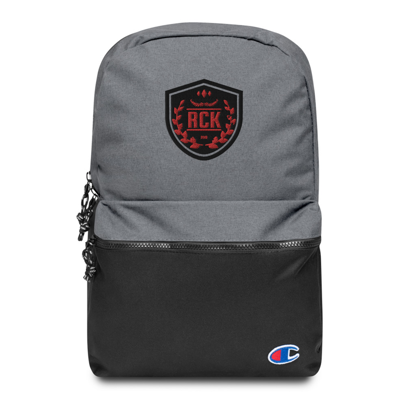 crimson Embroidered Champion Backpack
