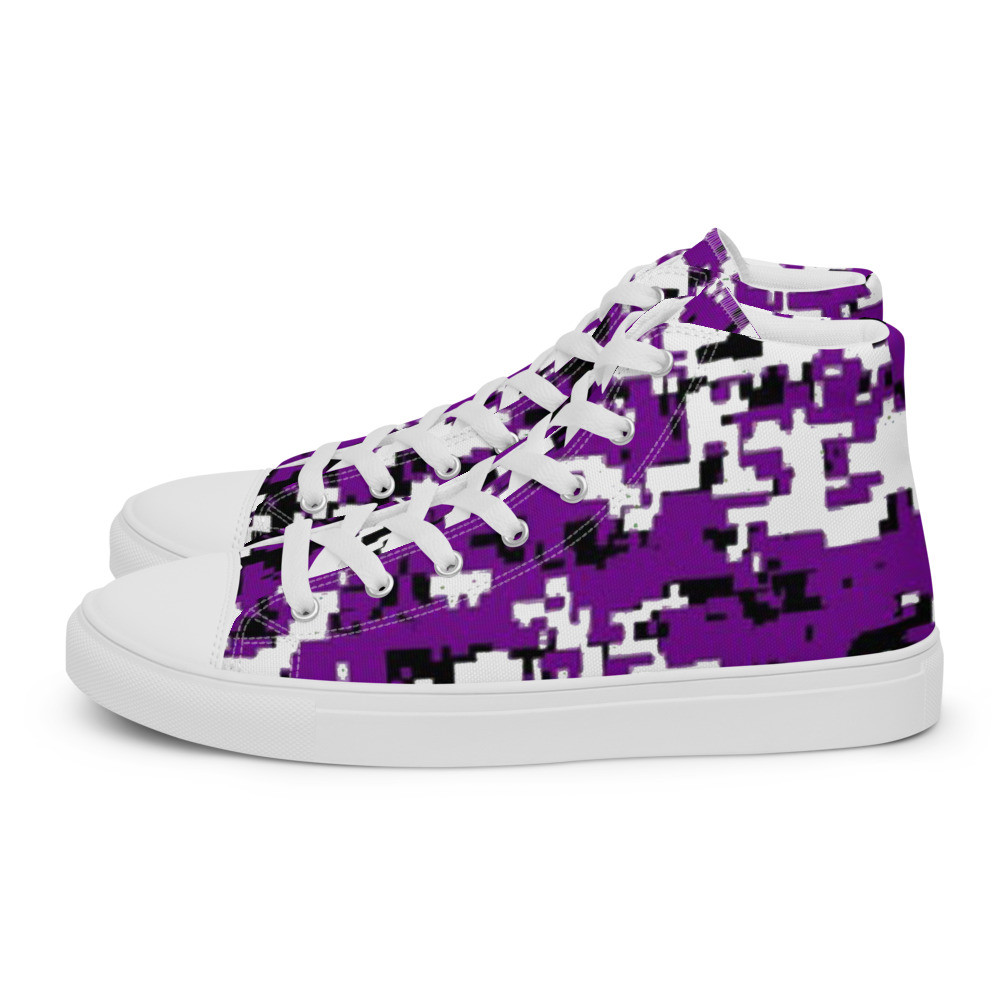 Purple Blaze Digi-Snow - Men’s high top canvas shoes