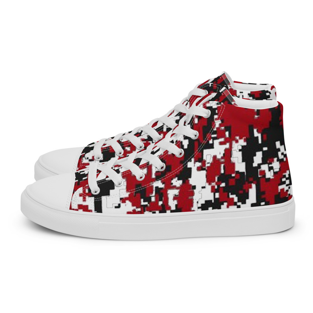 Red Dusk Digi-Snow - Men’s high top canvas shoes