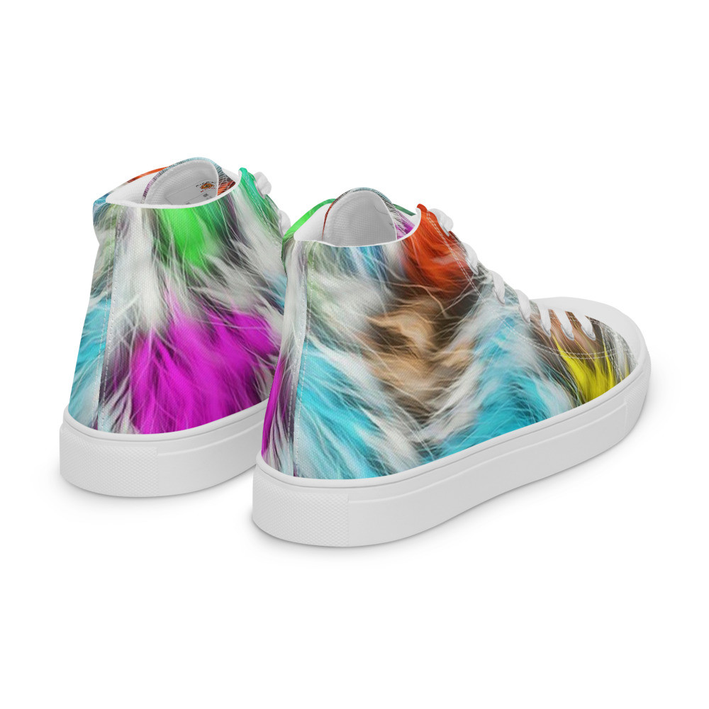 Rainbow Beast - Men’s high top canvas shoes
