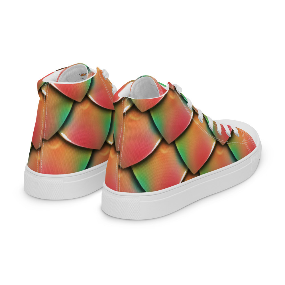 Peach Serpent - Men’s high top canvas shoes