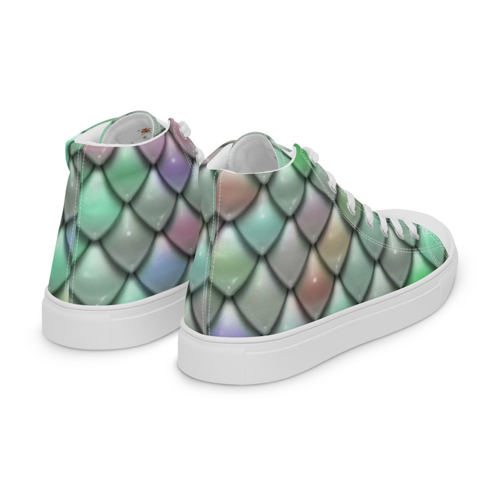 Mint Berry Dragon - Men’s high top canvas shoes