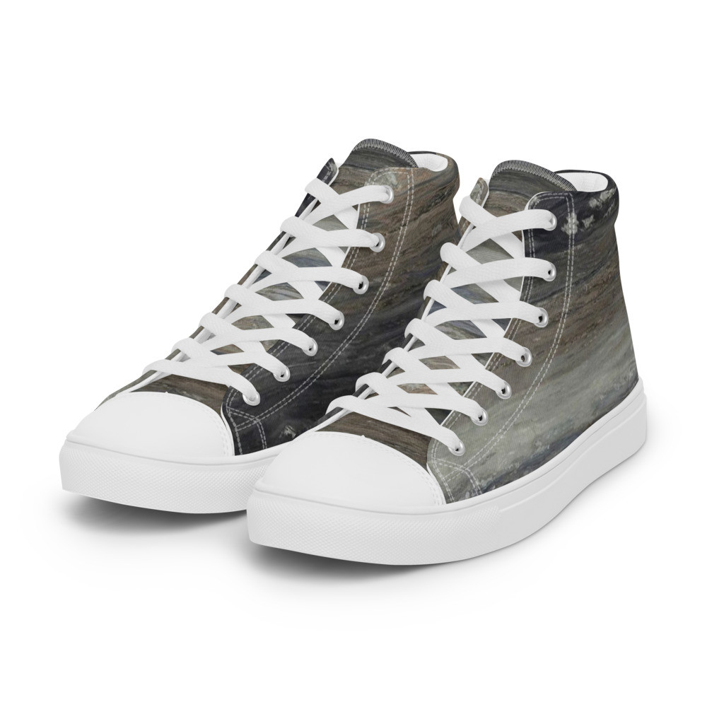 Granite Sea - Men’s high top canvas shoes
