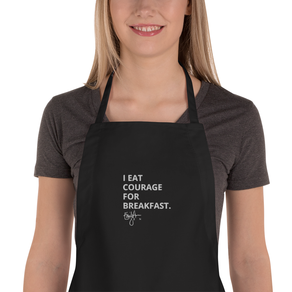 Courage For Breakfast - Embroidered Apron