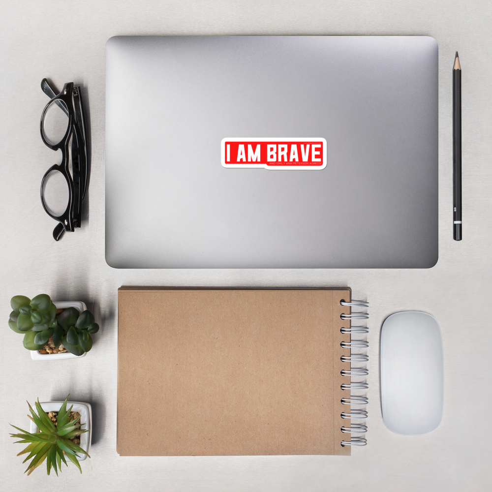 I AM BRAVE Sticker (Red)