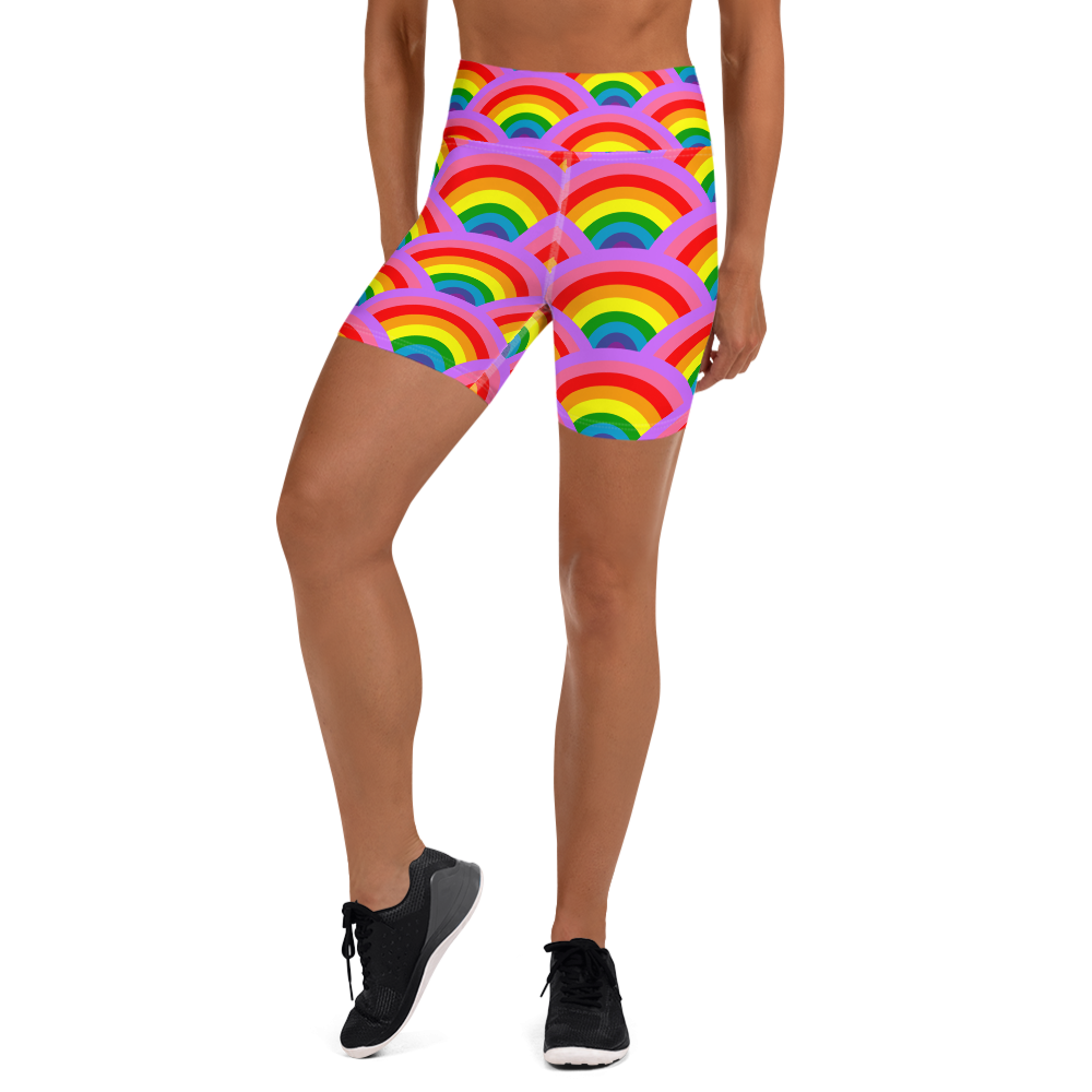 Rainbow Yoga Shorts