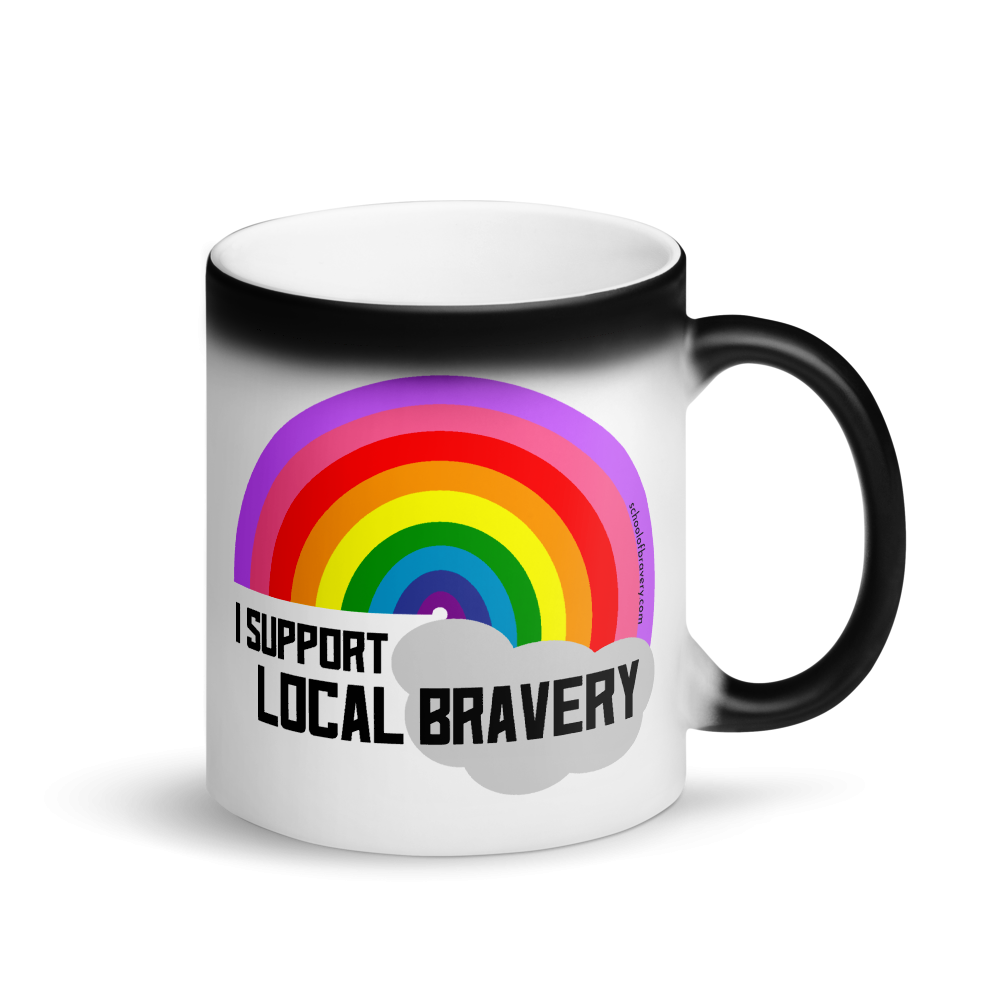 Matte Black Rainbow Magic Mug