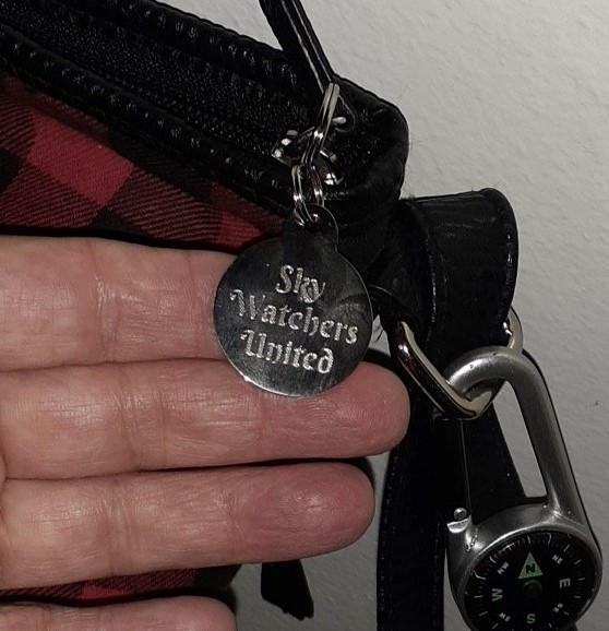Engraved Sky Watchers United Keychain