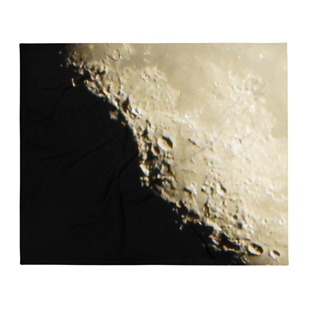 Mare Crisium's Rim Moon Astronomy Throw Blanket