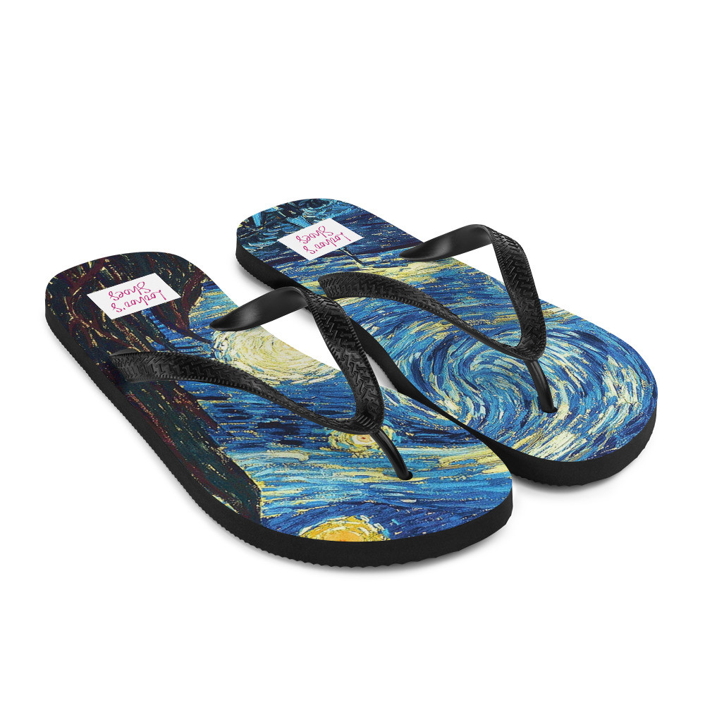 Loohoo's Shoes Starry Night Flip-Flops