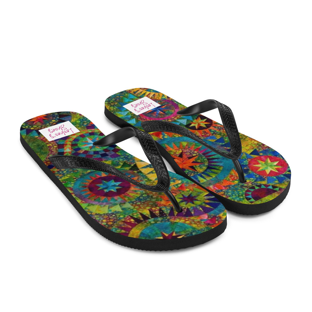 Loohoo's Shoes Psychedelic Flip-Flops