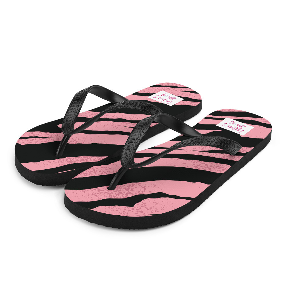 Loohoo's Shoes Pink Tiger Flip-Flops