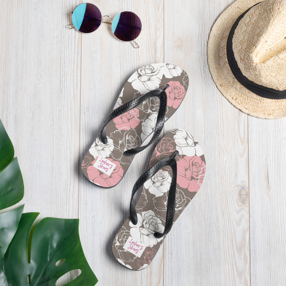 Loohoo's Shoes Roses Roses Flip-Flops