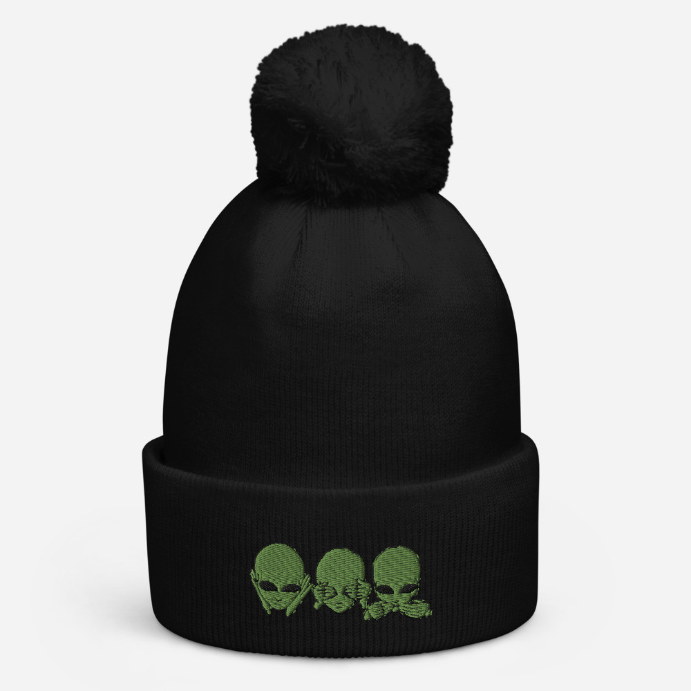 Sky Watchers United Logo Pom pom beanie