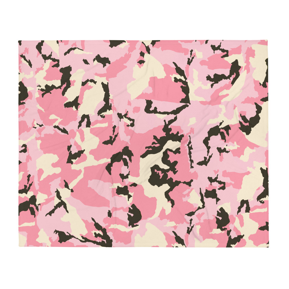 Pink Camo Throw Blanket
