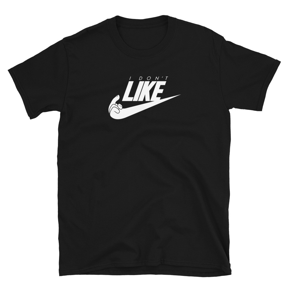 I Don't Like Logo (Dark Tees) - Short-Sleeve Unisex T-Shirt (Ref. 025)