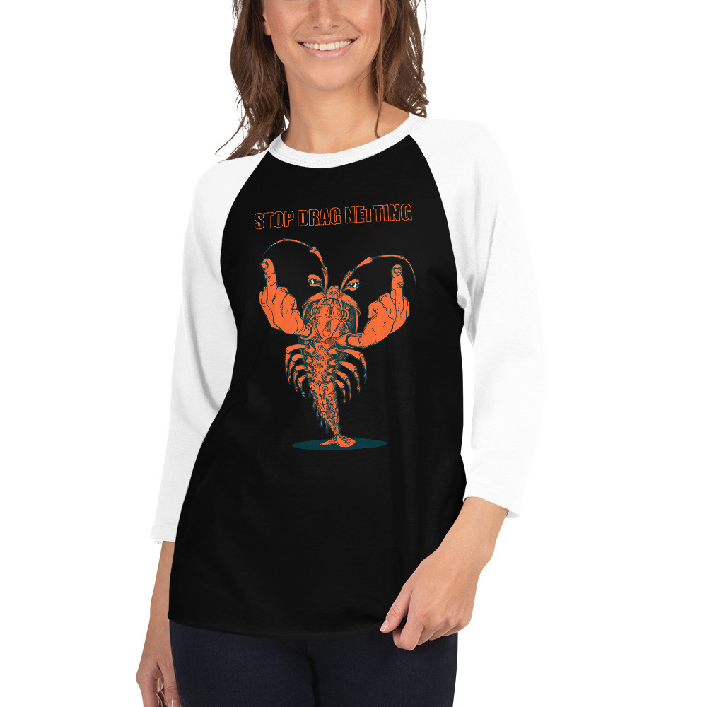 Stop Drag Netting - Unisex 3/4 Sleeve Raglan Shirt