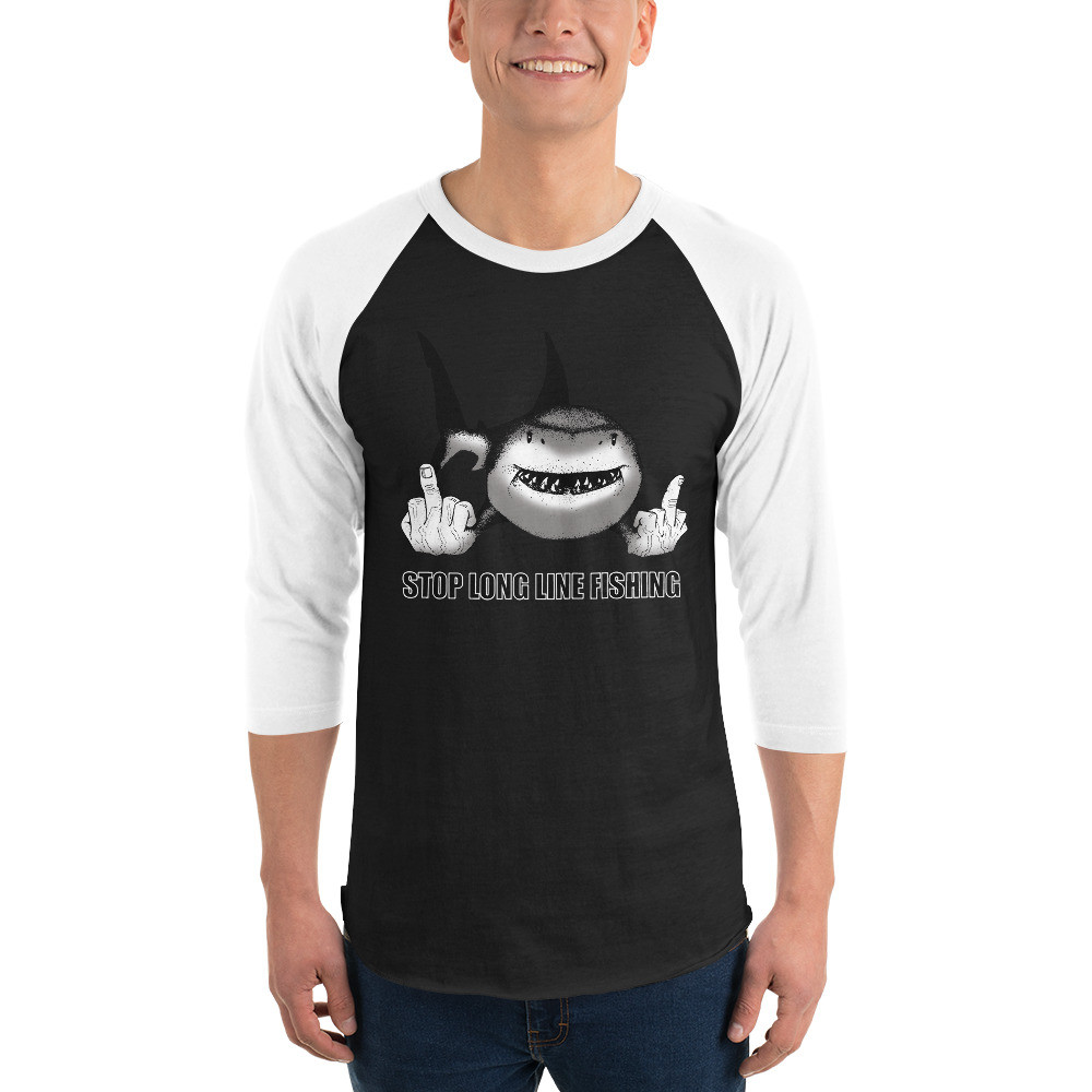 Stop Longline Fishing - Unisex 3/4 Sleeve Raglan Shirt