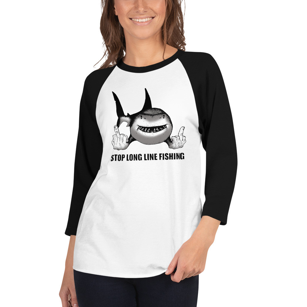 Stop Longline Fishing - Unisex 3/4 Sleeve Raglan Shirt