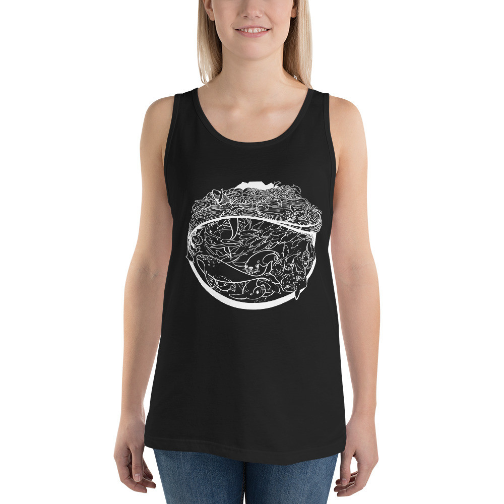 Sea Scape (White) - Unisex Tank Top