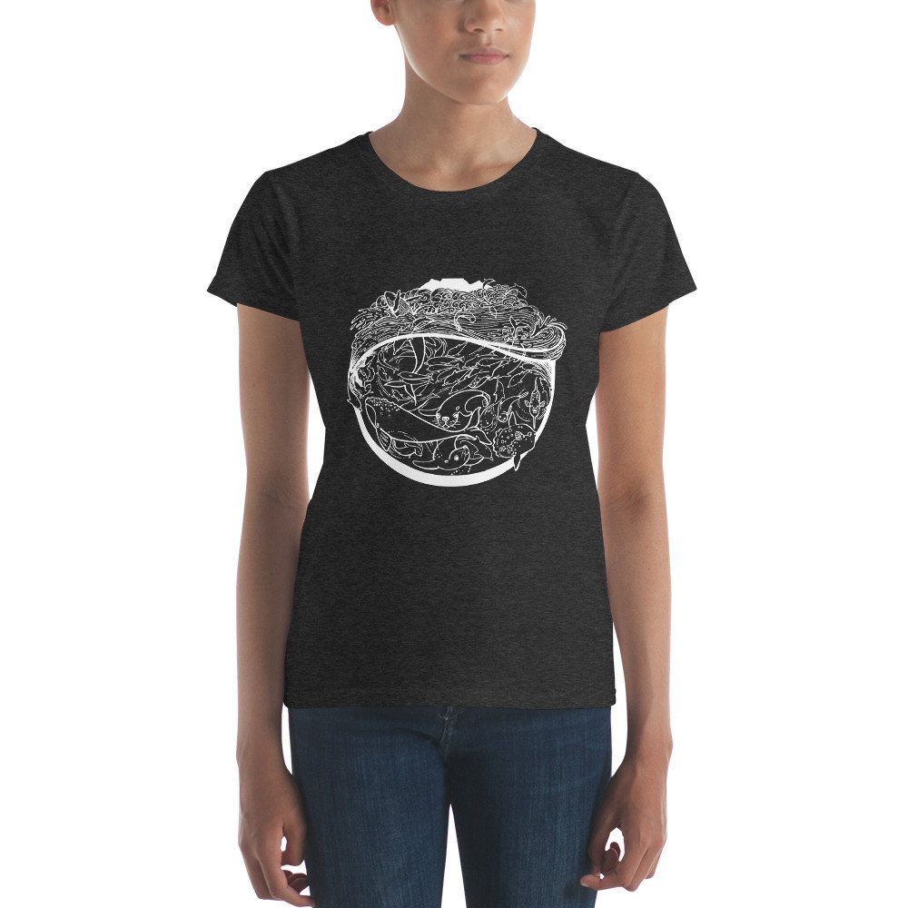 Sea Scape (White) - Women's Fashion Fit T-shirt