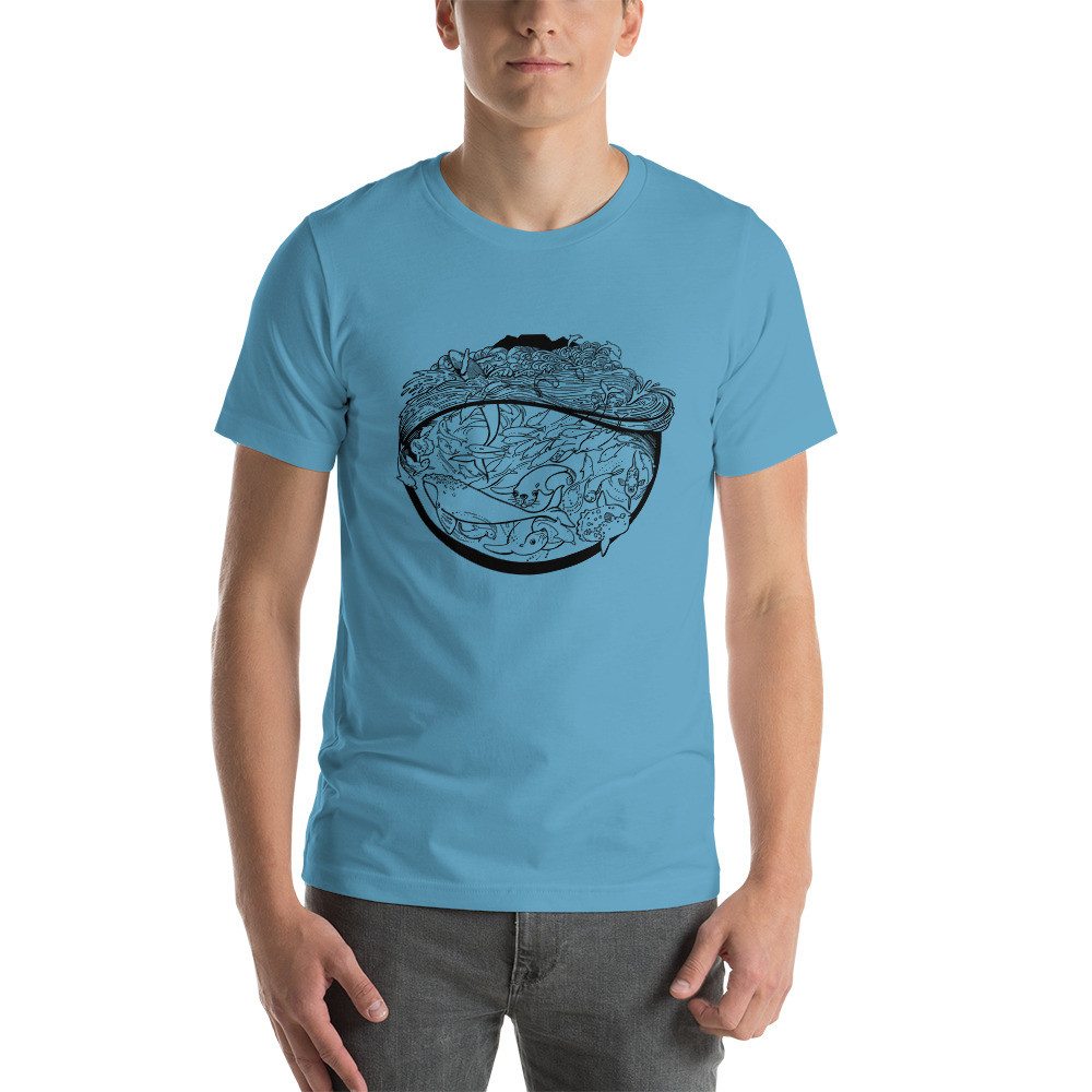 Sea Scape (Black) - Short-Sleeve Unisex T-Shirt
