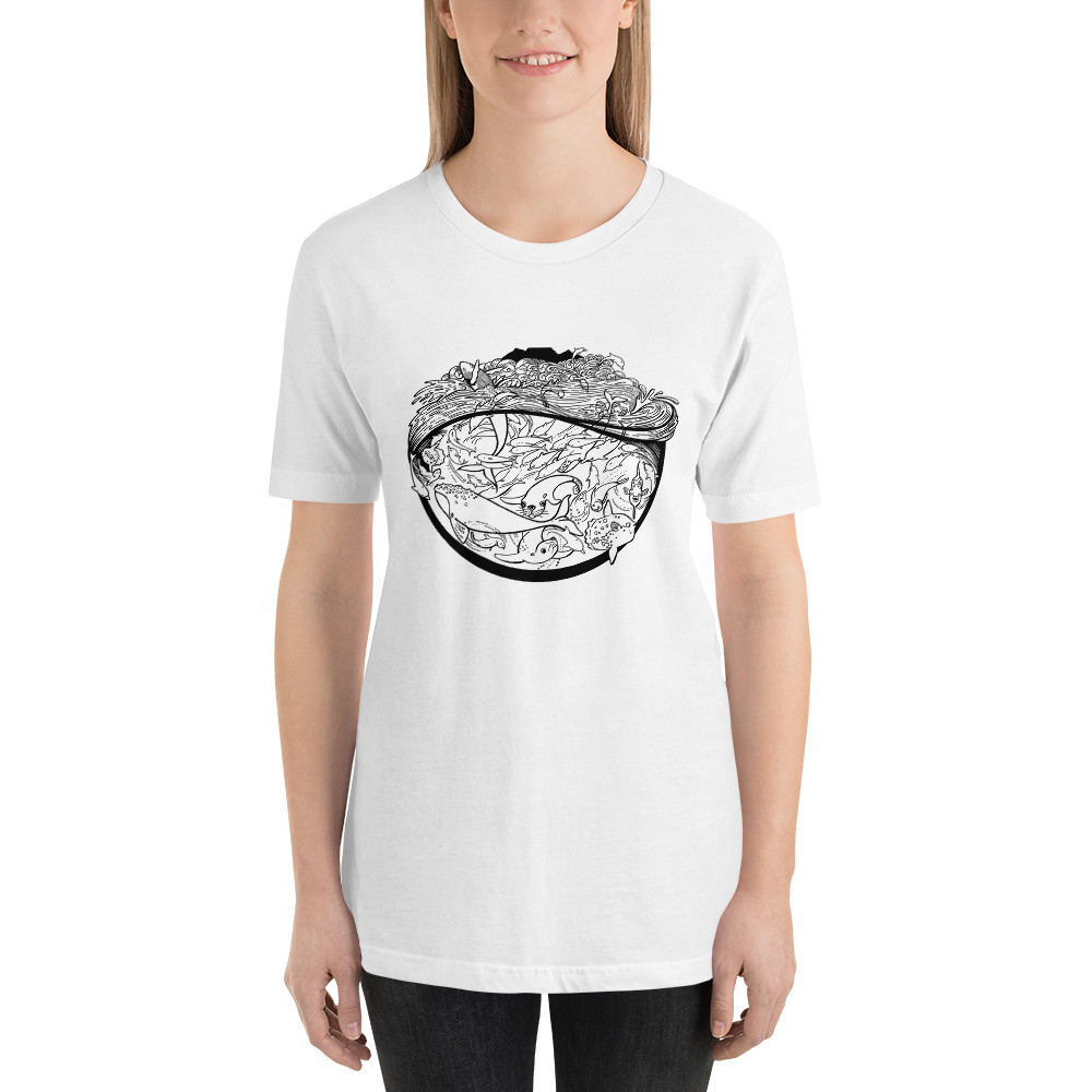 Sea Scape (Black) - Short-Sleeve Unisex T-Shirt