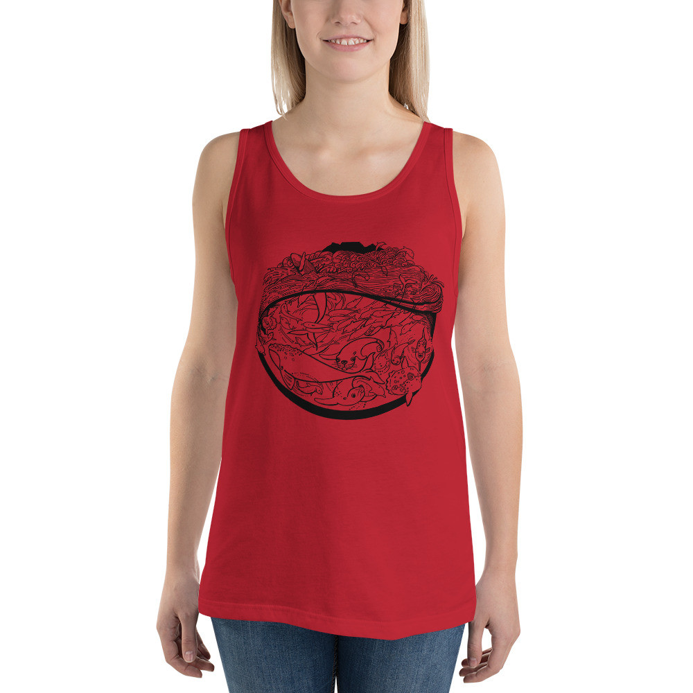 Sea Scape (Black) - Unisex Tank Top