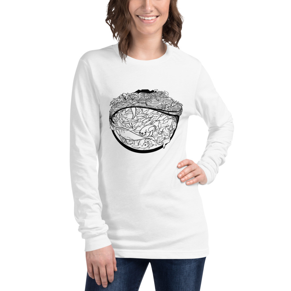 Sea Scape (Black) - Unisex Long Sleeve Tee