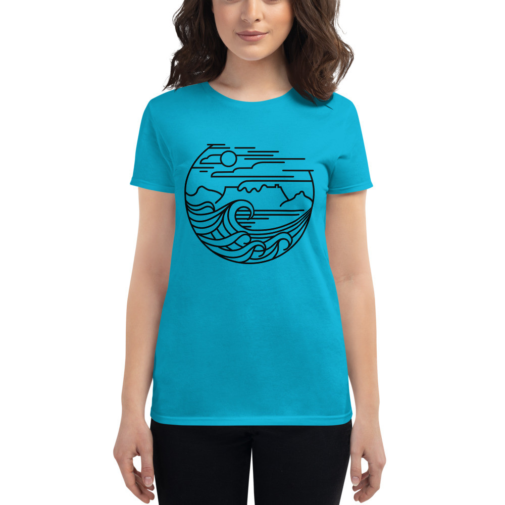Cape Town (Black) - Women's Fashion Fit T-shirt