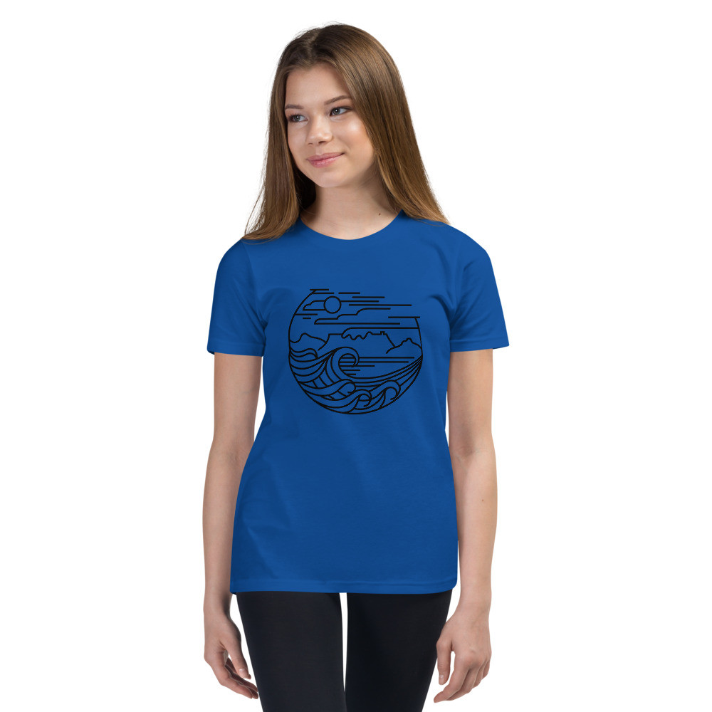 Cape Town (Black) - Youth Short Sleeve T-Shirt