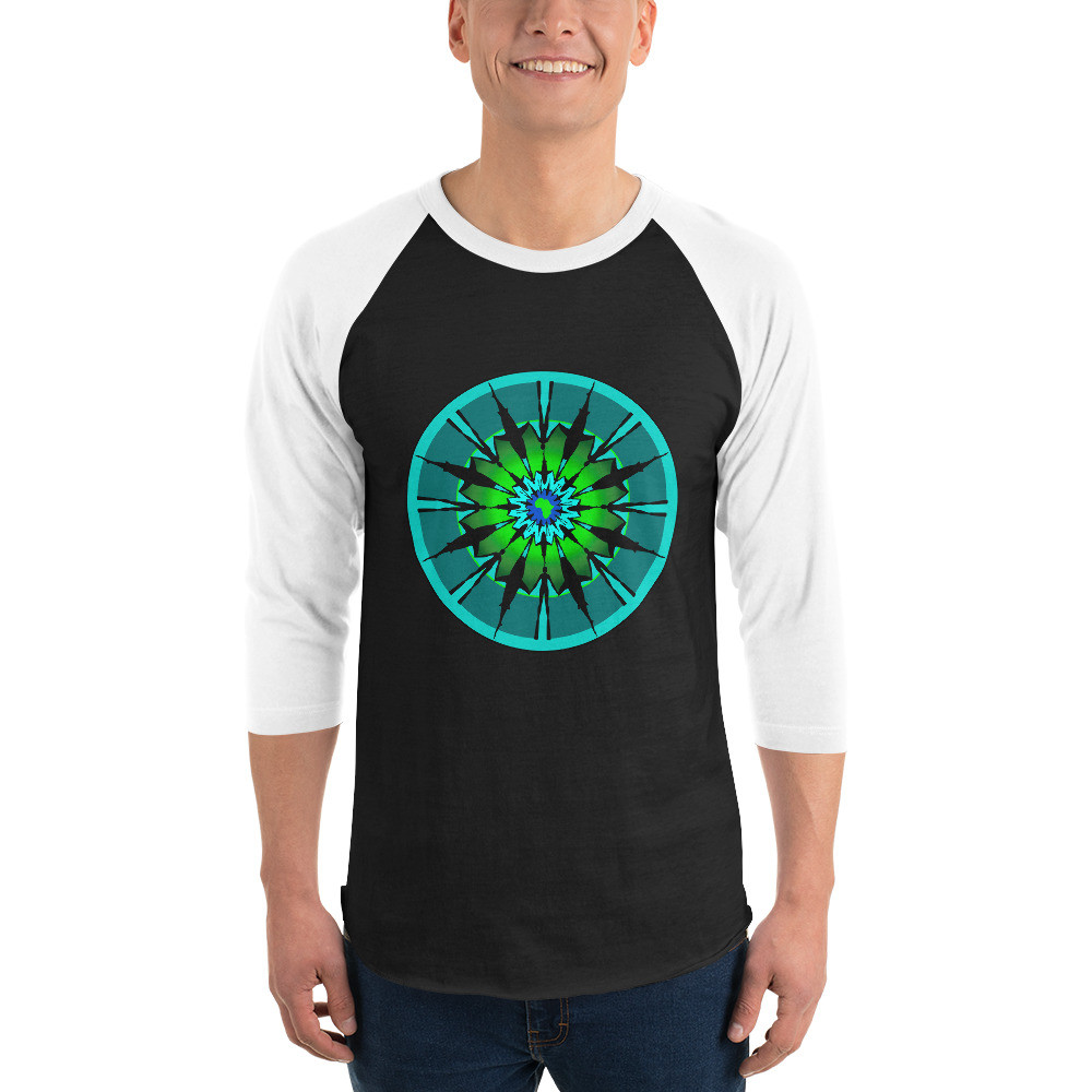 Ocean Friends Shark - Unisex 3/4 Sleeve Raglan Shirt