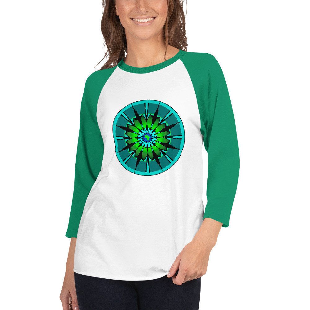 Ocean Friends Shark - Unisex 3/4 Sleeve Raglan Shirt