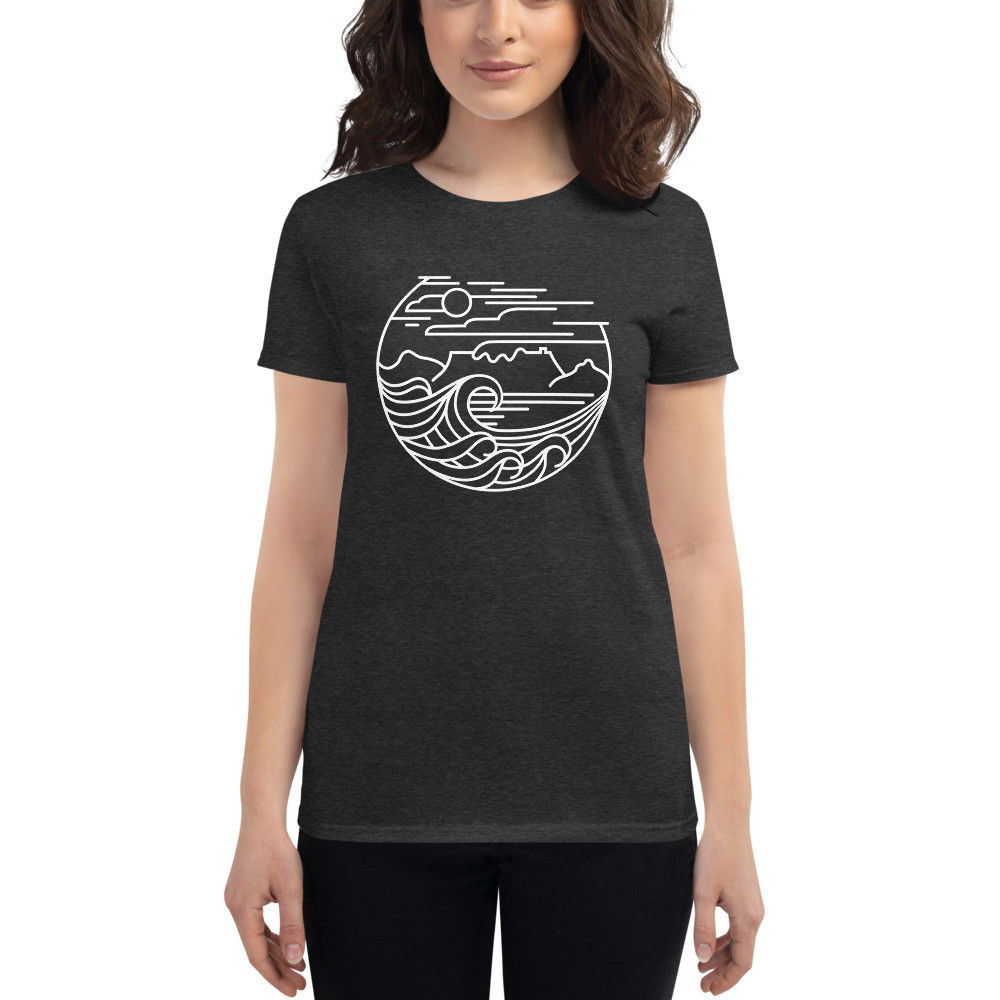Cape Town (White) - Women's Fashion Fit T-Shirt