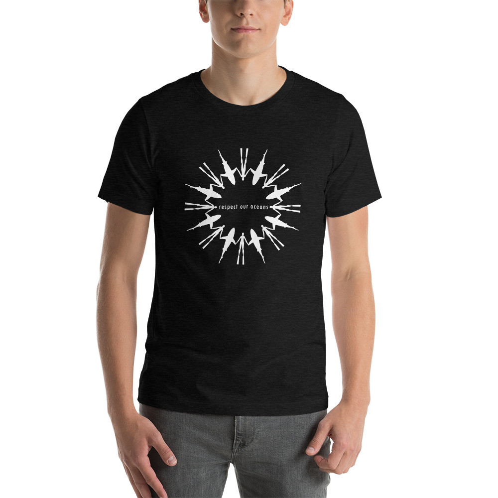 Respect Our Oceans Shark (White) - Short-Sleeve Unisex T-Shirt