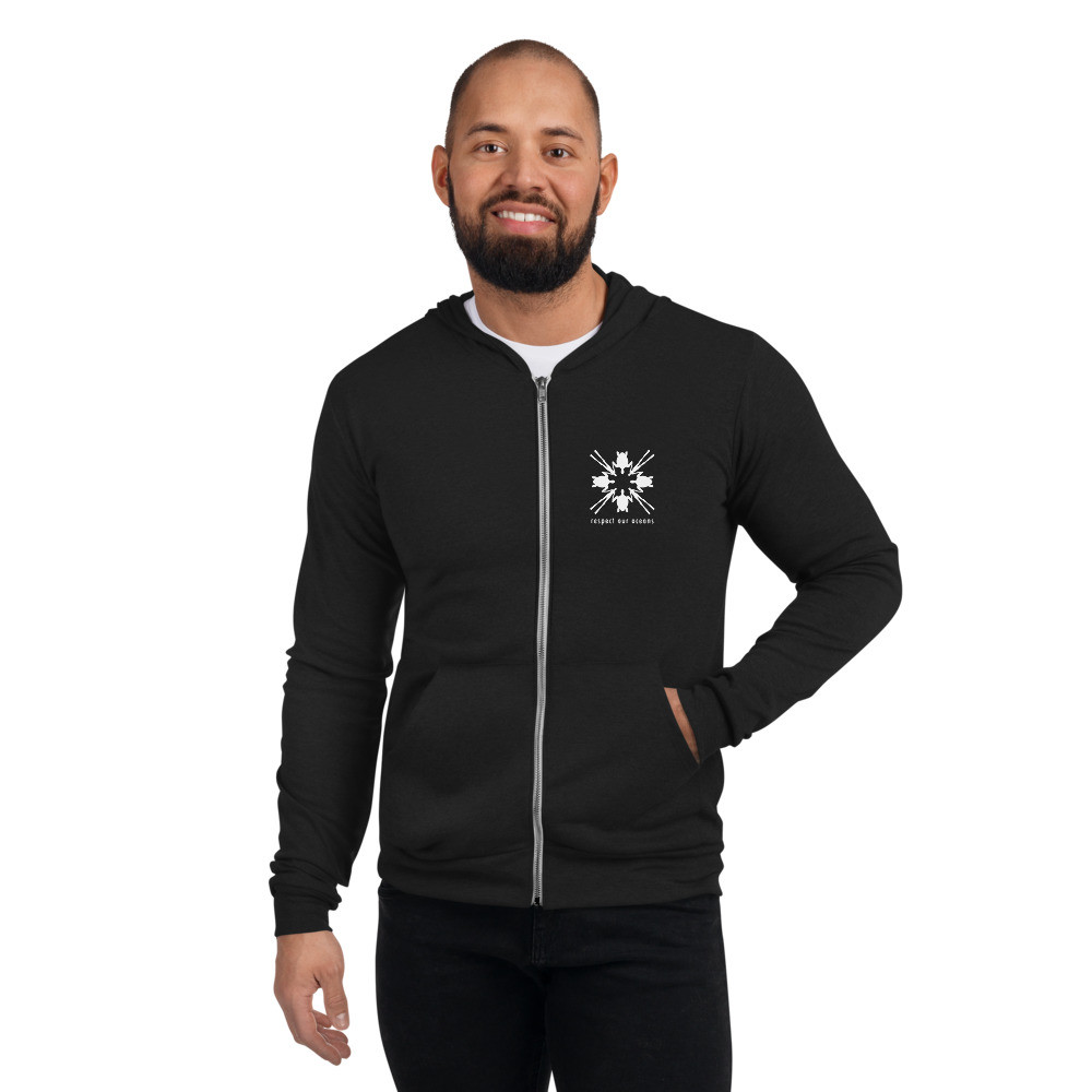 Ocean Friends Turtle - Unisex Lightweight Zip Hoodie