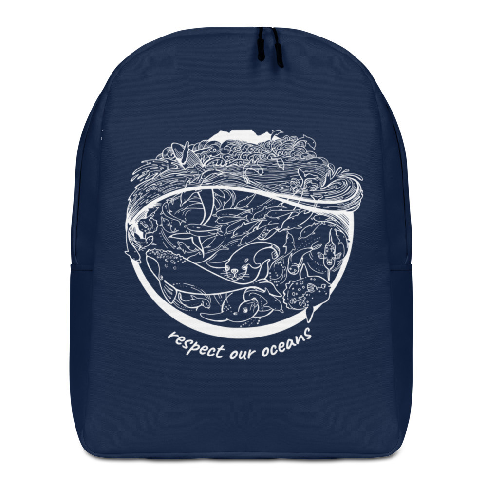 Sea Scape (White) - Minimalist Backpack