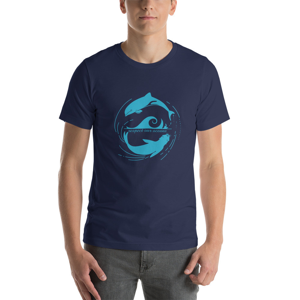 Dolphin Seal Whirl - Short-Sleeve Unisex T-Shirt