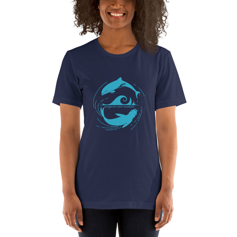 Dolphin Seal Whirl - Short-Sleeve Unisex T-Shirt