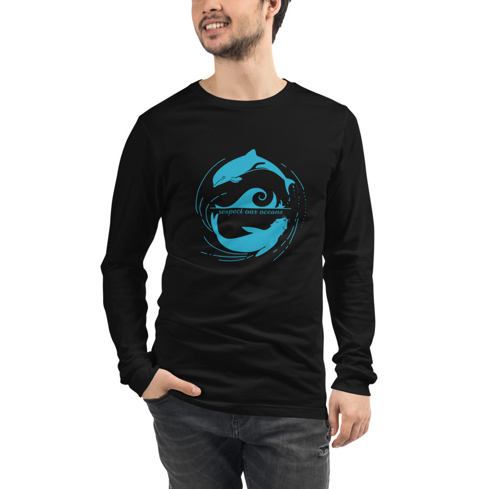 Dolphin Seal Whirl - Unisex Long Sleeve Tee
