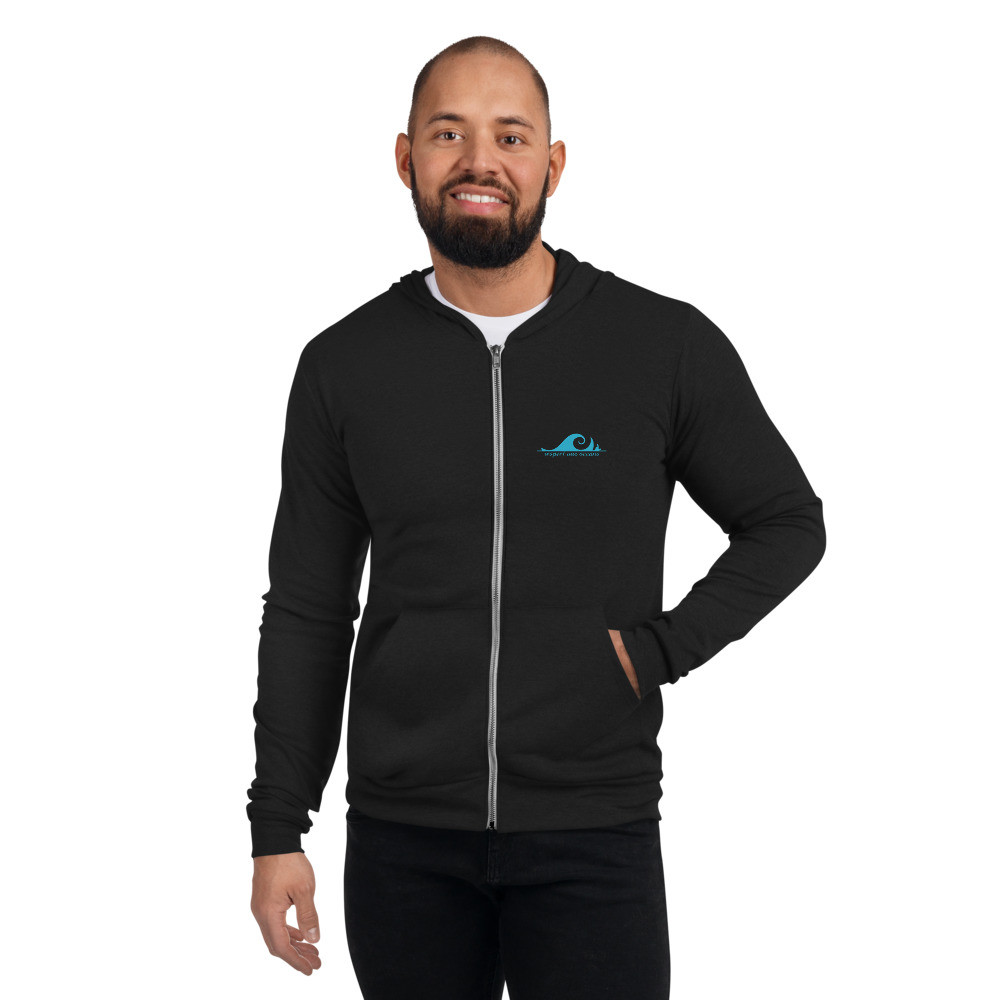 Dolphin Seal Whirl - Unisex Lightweight Zip Hoodie