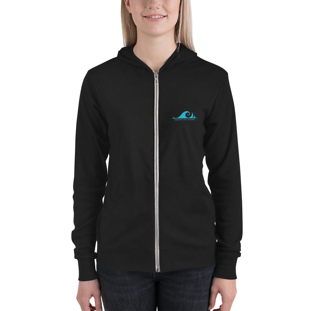 Dolphin Seal Whirl - Unisex Lightweight Zip Hoodie