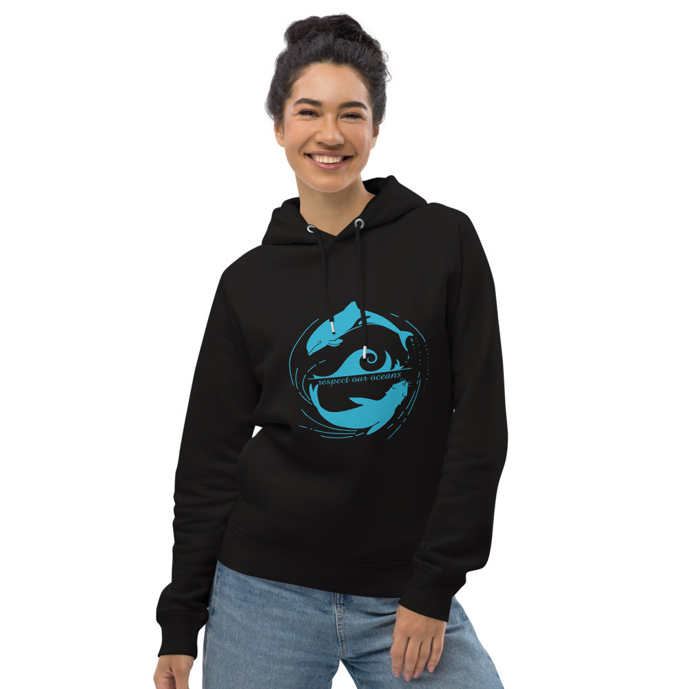 Dolphin Seal Whirl - Unisex Eco Hoodie