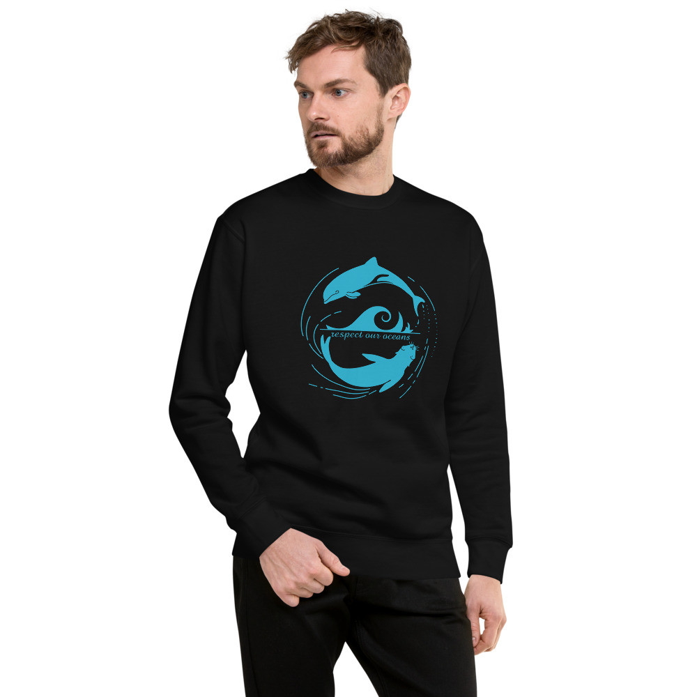 Dolphin Seal Whirl - Unisex Fleece Pullover