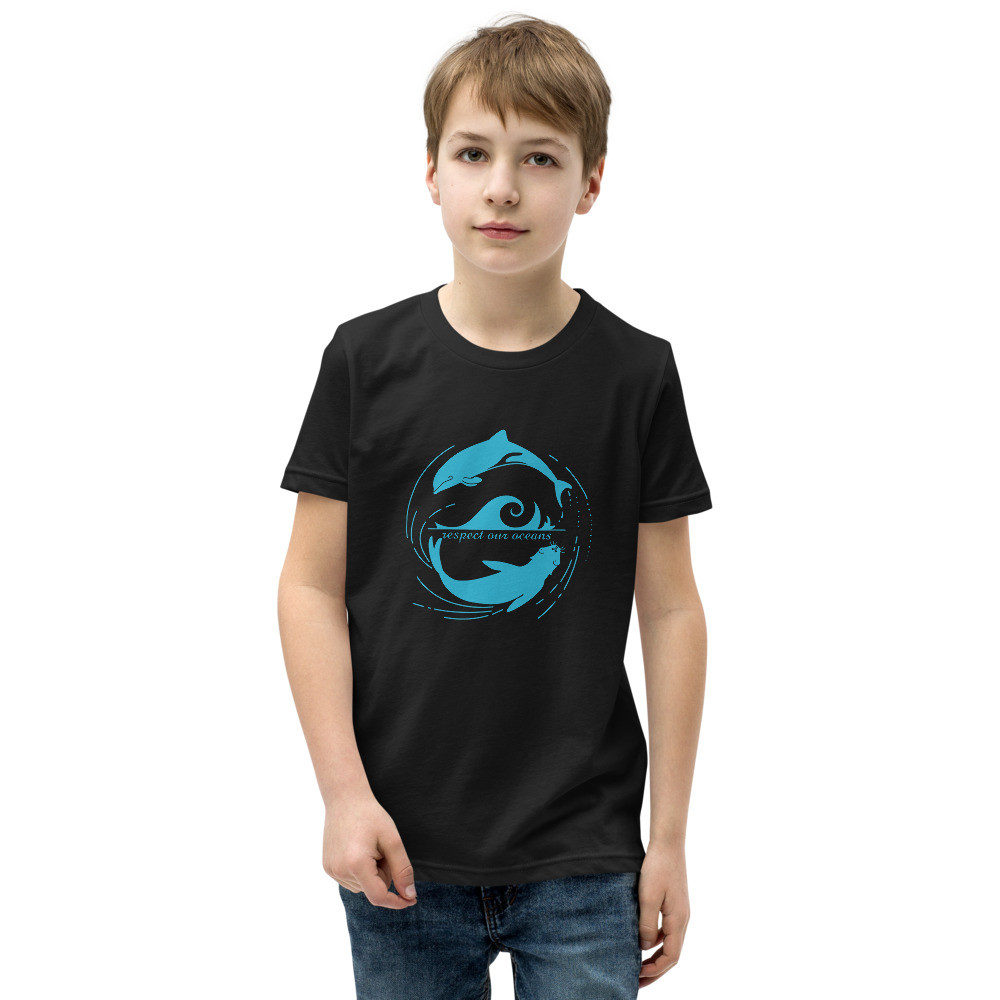 Dolphin Seal Whirl - Youth Short Sleeve T-Shirt