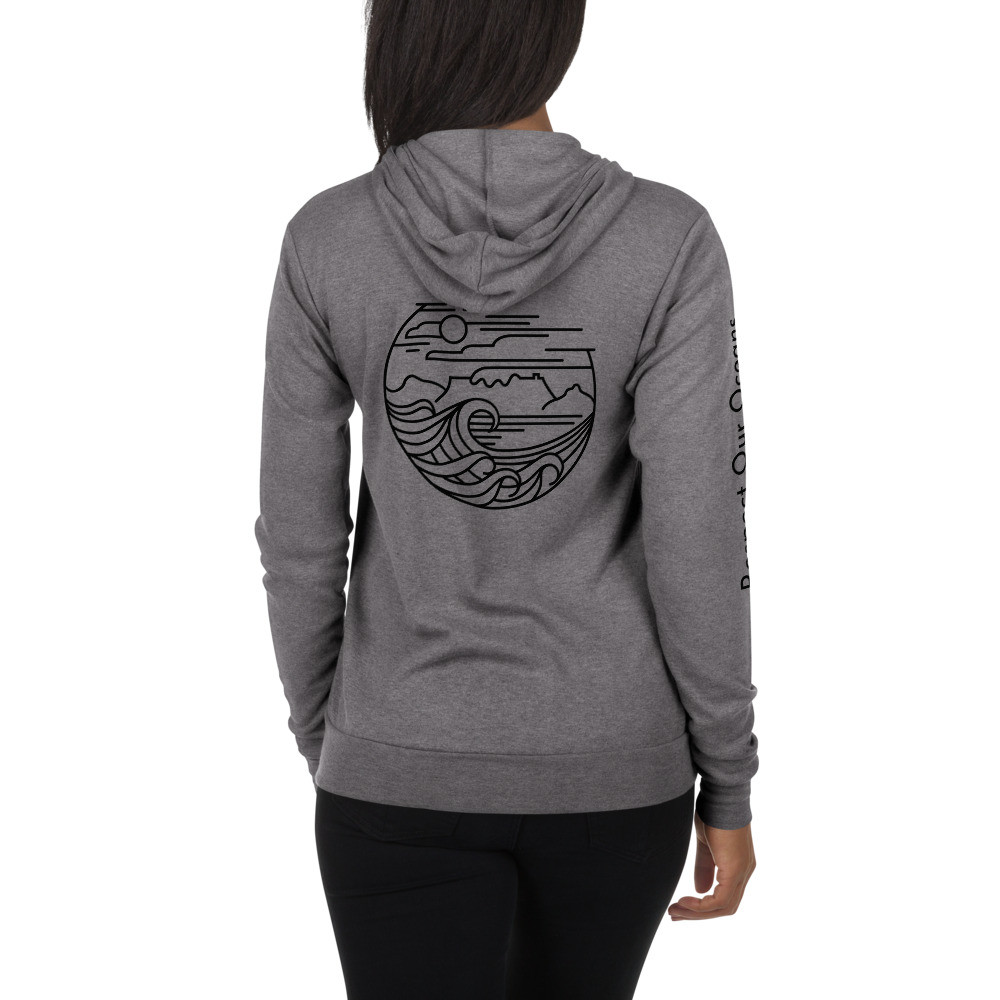 Cape Town (Black) - Unisex Lightweight Zip Hoodie