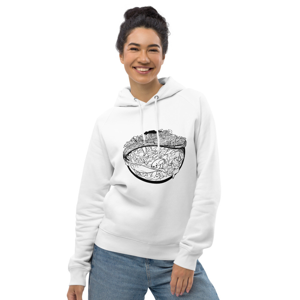 Sea Scape (Black) - Unisex Eco Hoodie