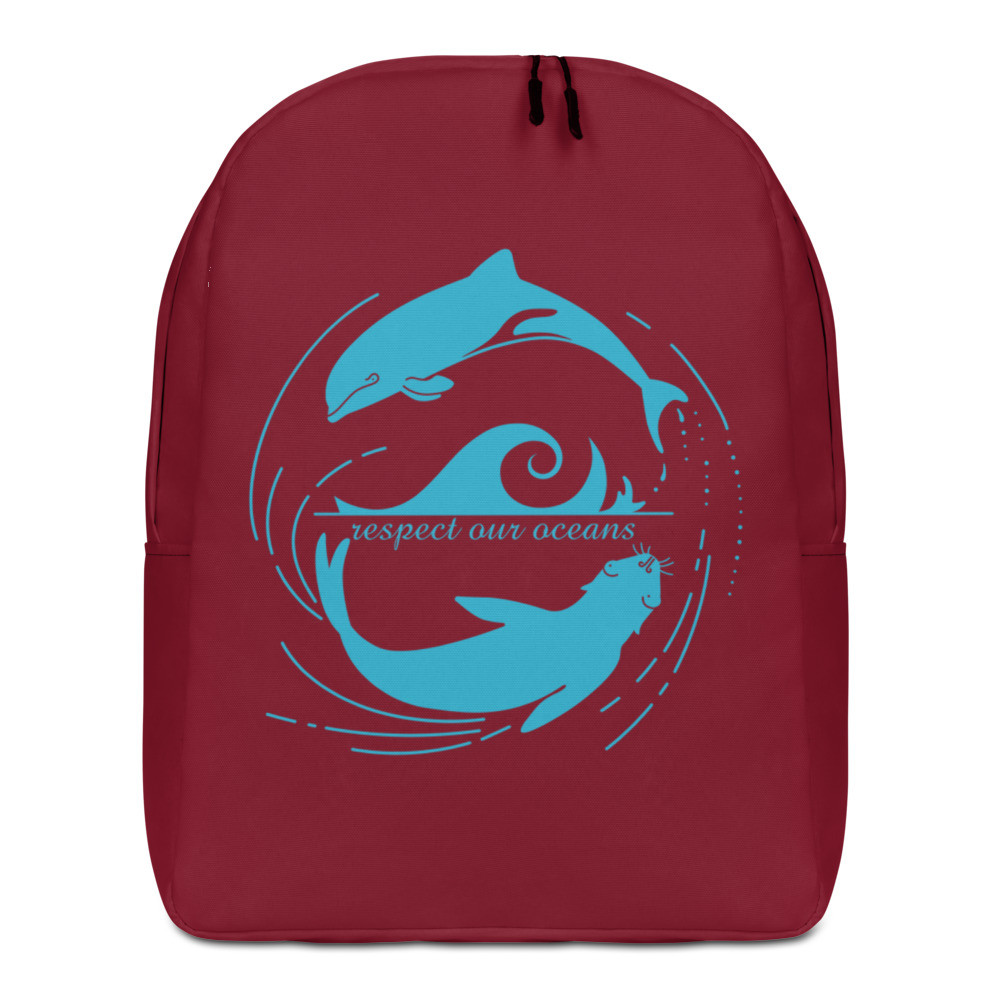 Dolphin Seal Whirl - Minimalist Backpack